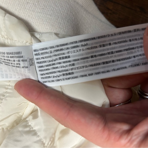 Hollister satin Cream Bomber Jacket - Picture 4 of 7